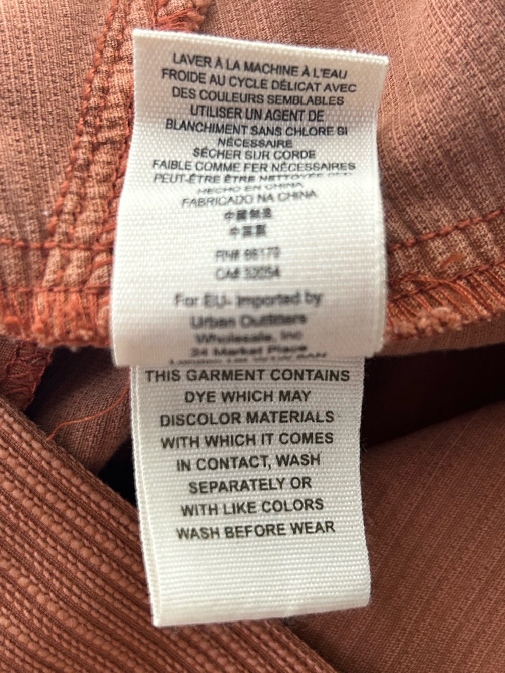 Free People Burnt Orange Button-Front Mini Skirt - Picture 6 of 6